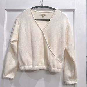 Madewell Sweater Wrap Top, XS